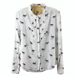 Anthropologie Holding Horses Printed Shirt